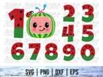 Cocomelon Watermelon Numbers SVG