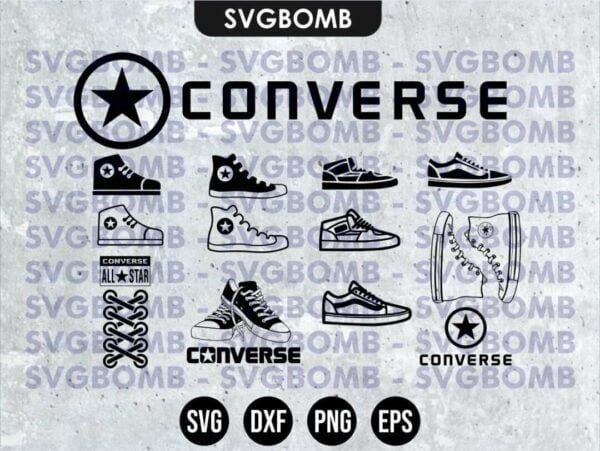 Converse SVG Bundle Vectorency Shoes Converse SVG PNG DXF EPS Vector