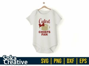 Cutest Chiefs Fan SVG Cricut File Vector