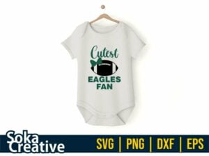 Cutest Eagle Fan, Philadelphia Eagles SVG PNG DXF EPS vector