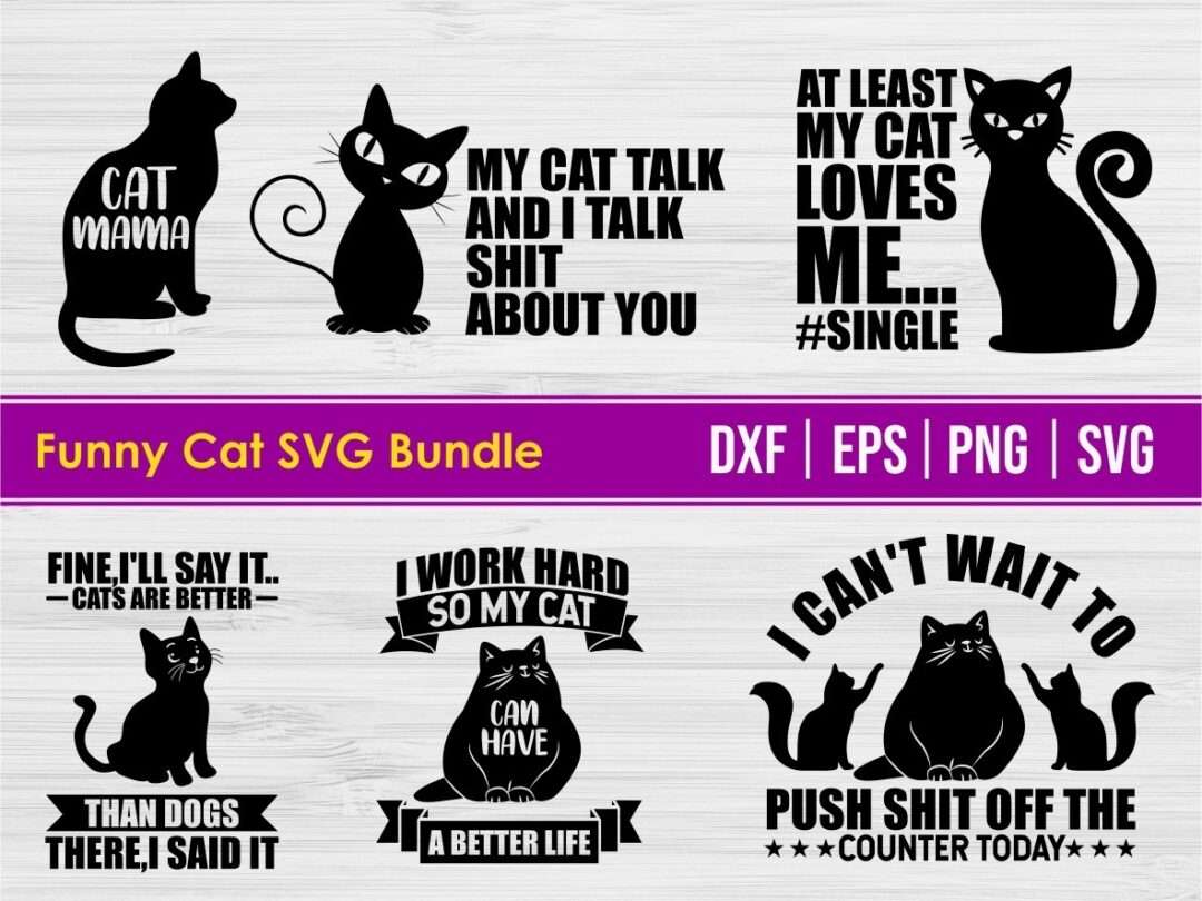 Funny Cat SVG Bundle