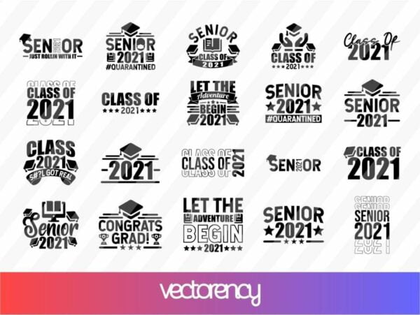 Graduation 2021 SVG Cut File EPS Vector