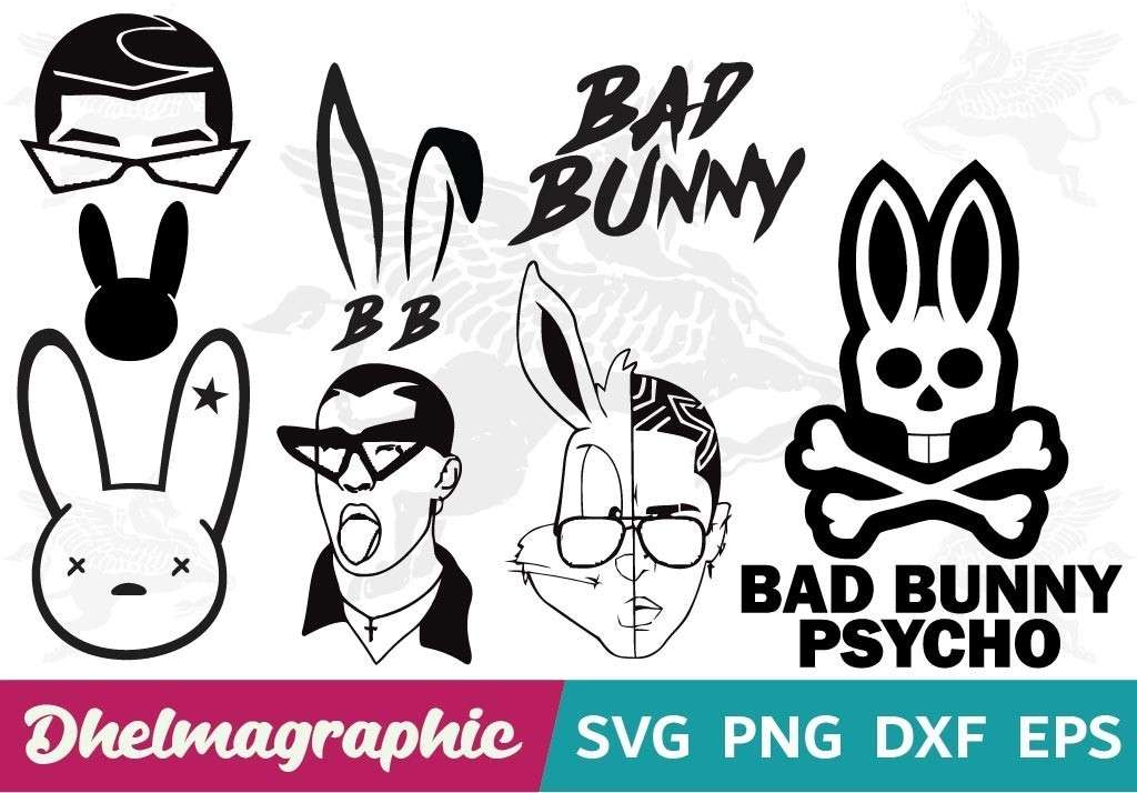 Bad Bunny Name Svg 414 SVG PNG EPS DXF File