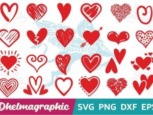 Heart Valentine Bundle SVG