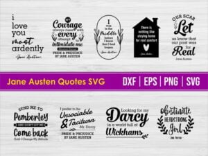 Jane Austen Quotes SVG