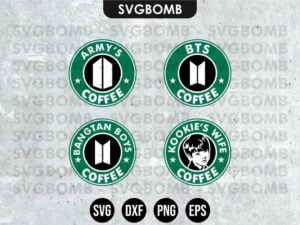 Jungkook Starbucks BTS SVG DXF PNG EPS