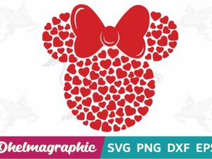 Minnie Hearts Valentine Day SVG