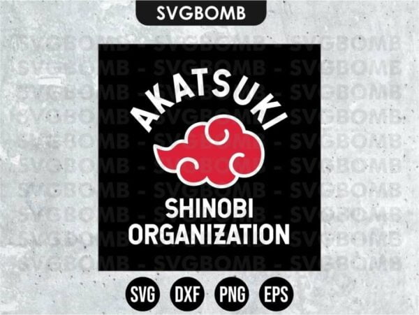 Naruto Shippuden Akatsuki Shinobi Organization SVG DXF EPS cut file