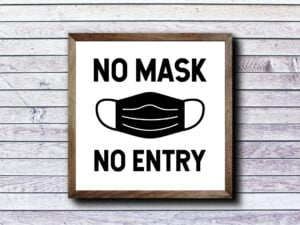 No Mask No Entry SVG