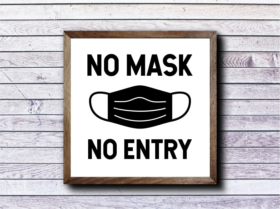 No Mask Entry Sign