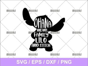 Ohana Means Family Lilo and Stitch SVG