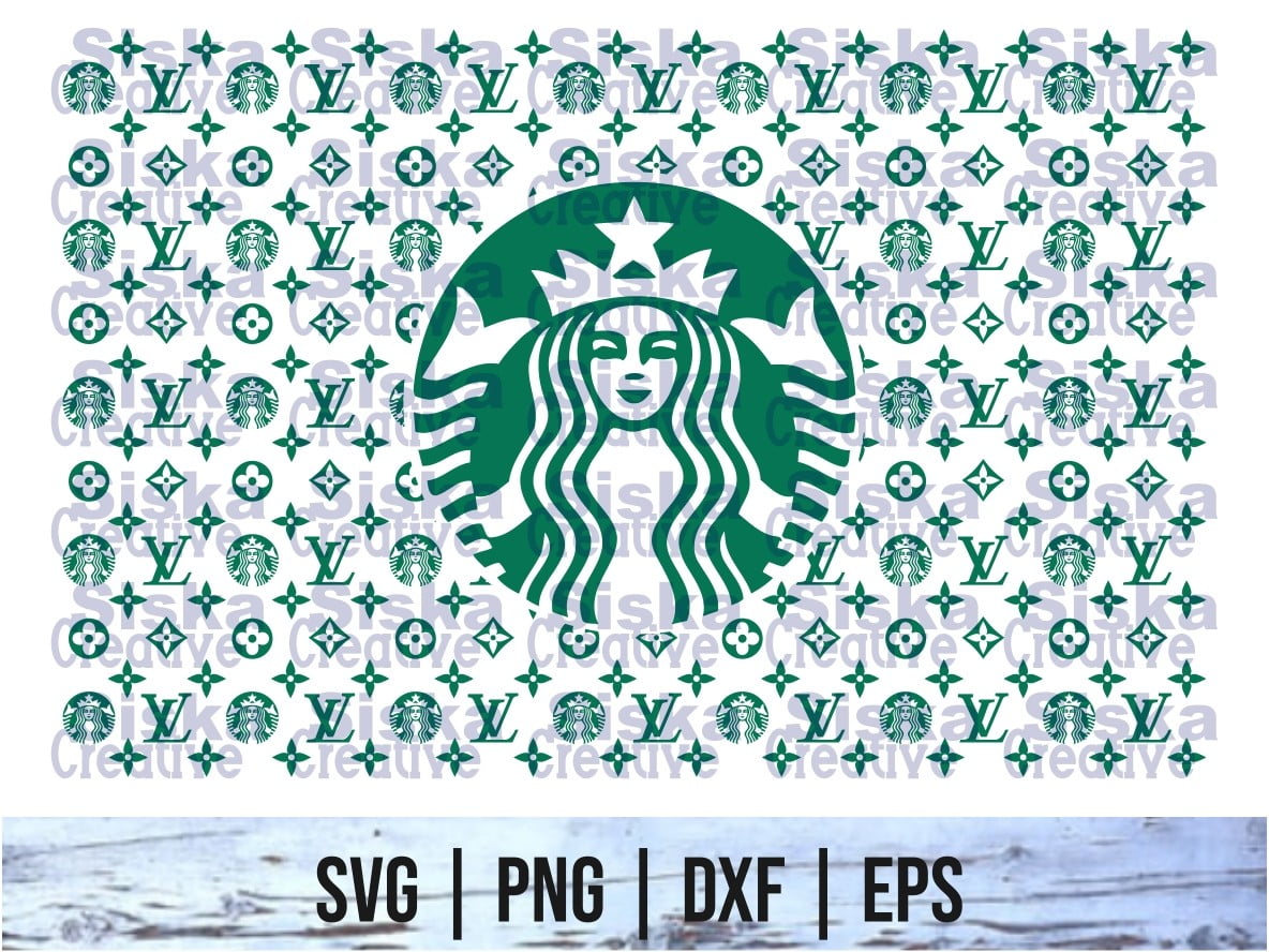 Pattern LV Starbucks SVG