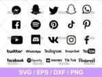 Social Media Logo SVG Cut File