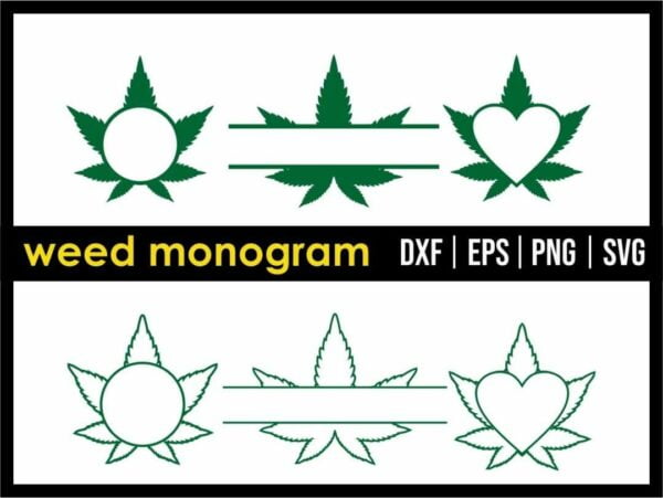 Weed Monogram SVG