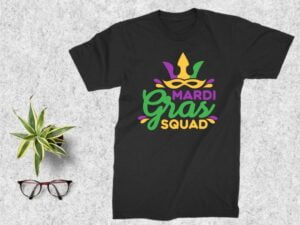 Mardi Gras Squad T Shirt Design SVG