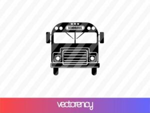 school bus silhouette svg cricut file vector