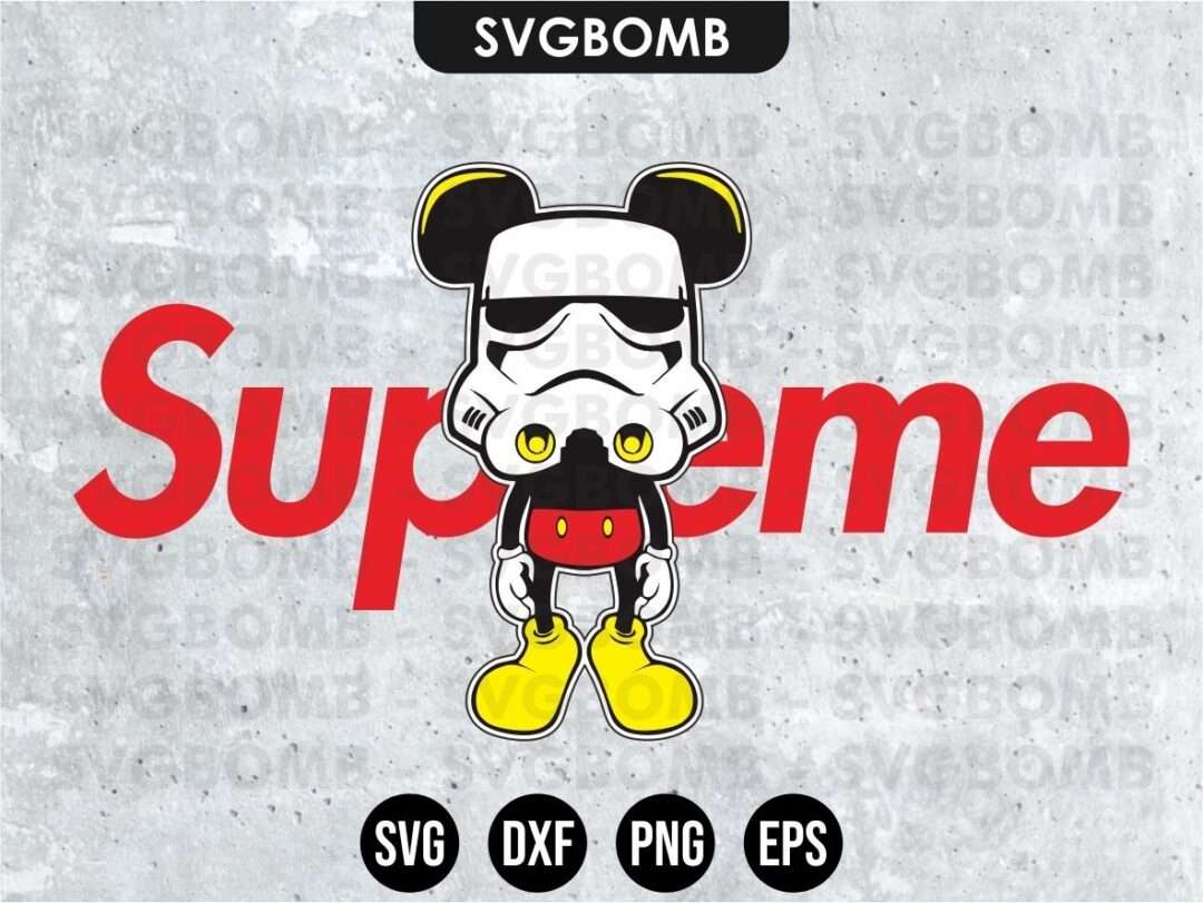 Download Stormtrooper Mickey Mouse Supreme Svg Png Printable Vectorency