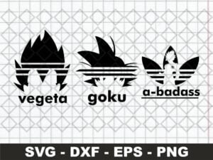 Adidas Parody Vegeta A-badass Goku SVG