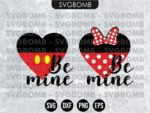 Be Mine Mickey Minnie Heart SVG