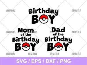 Birthday Boy Pokemon SVG