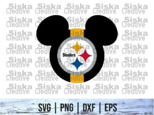Disney Mickey Pittsburgh Steelers SVG