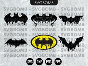 Dripping Batman Logo SVG