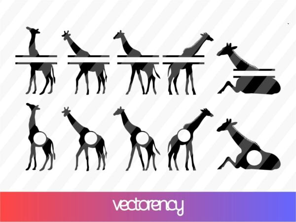 Giraffe Monogram SVG