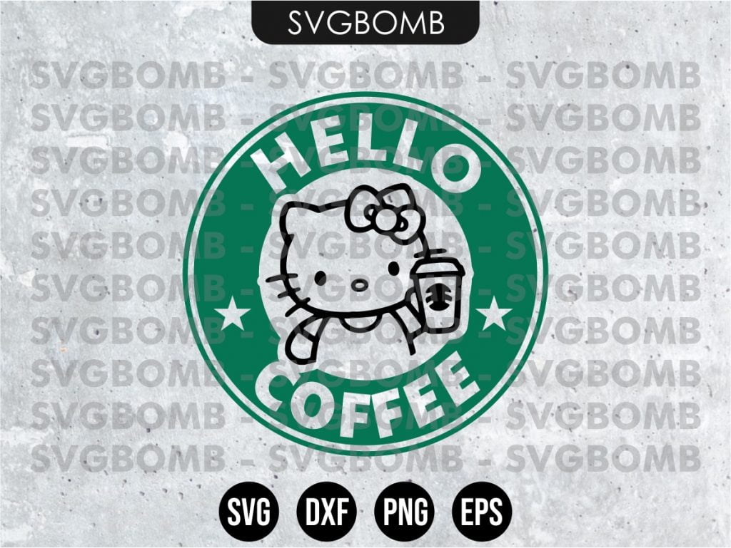Hello Coffee Hello Kitty Starbucks SVG | Vectorency
