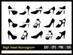 High Heels Monogram SVG