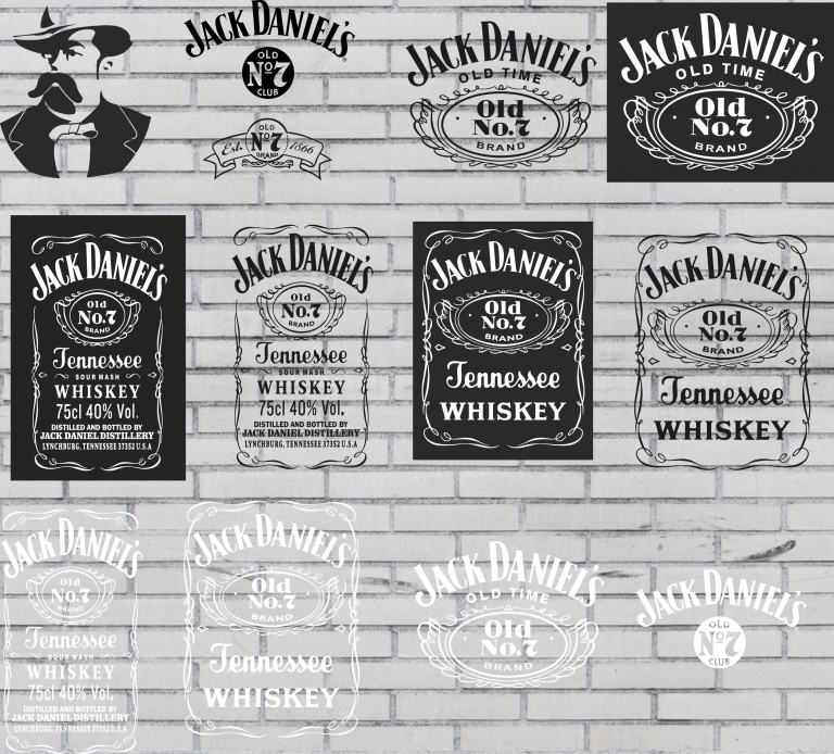 Download Jack Daniels Whiskey Svg Vector Logo Bundle Layered Svg PDF EPS Dxf Cut File Silhouette Instant ...
