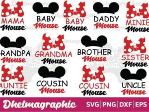 Mickey and Minie Family SVG