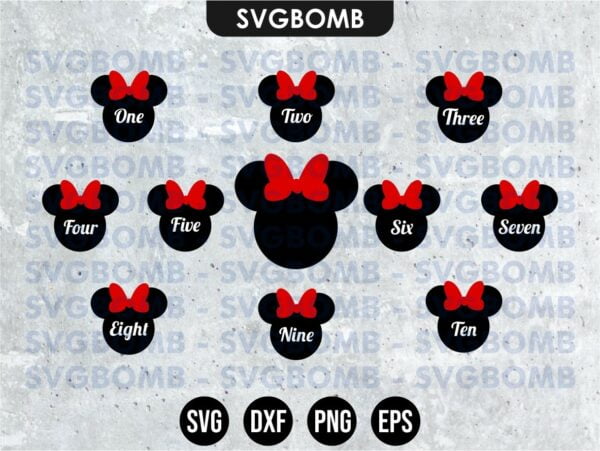 Minnie Mouse Birthday SVG