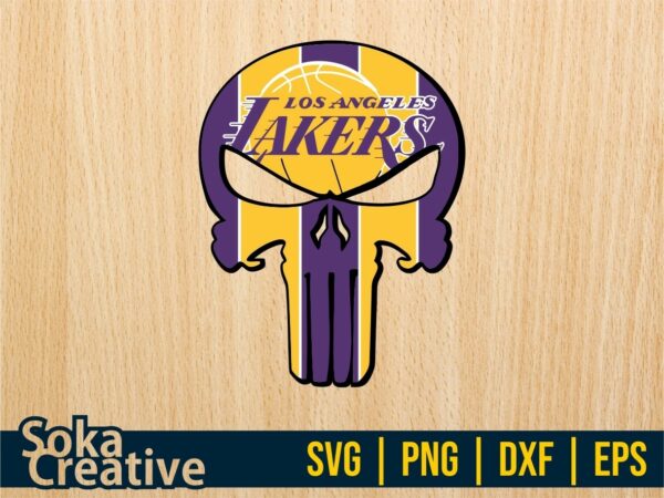 Punisher Los Angeles Lakers SVG