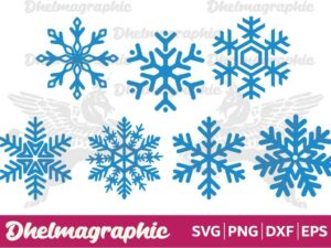 Snowflake Flake Winter SVG EPS PNG DXF