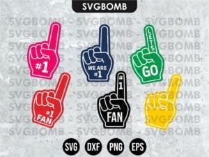 Sports Foam Finger SVG