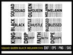 Squad Queen Black Melanin SVG