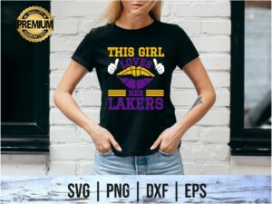 This Girl Loves Her Lakers SVG