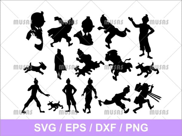 Download Tintin Silhouette Svg Vector Vectorency