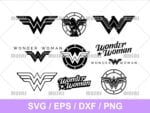 Wonder Woman Silhouette Logo SVG