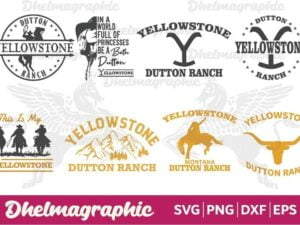 Yellowstone Bundle SVG PNG DXF EPS