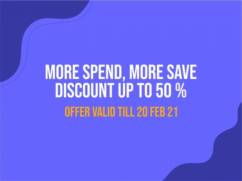 promo vectorency more spend more save feb 2021