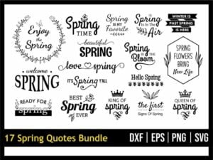 17 Spring Quotes SVG Bundle