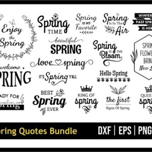 17 Spring Quotes SVG Bundle