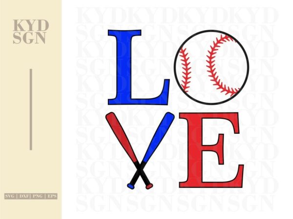 Baseball Love SVG