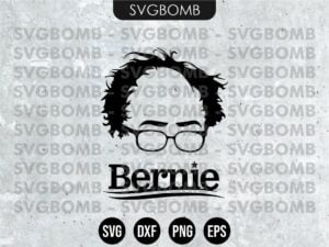 Bernie Sanders Silhouette Face SVG