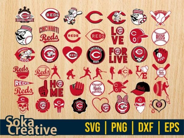 Cincinnati Reds Logo Bundle File Svg Sport Svg Cricut File