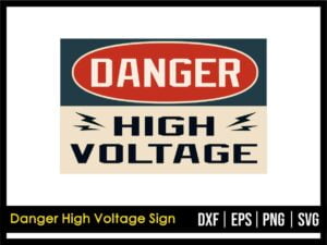 Danger High Voltage Sign SVG