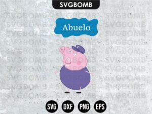 Family Abuelo Peppa Pig SVG