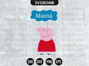 Family Mama Peppa Pig SVG