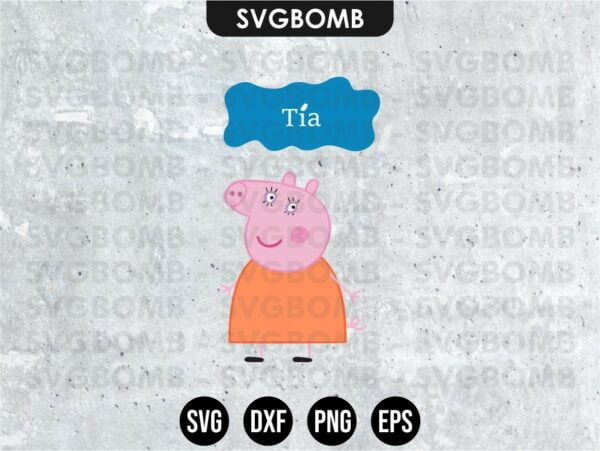 Family Tia Peppa Pig SVG